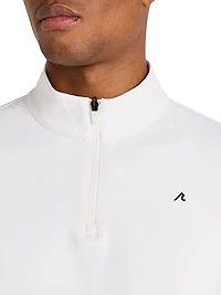 Parc Colorblocked Stretch-Knit Quarter-Zip Top