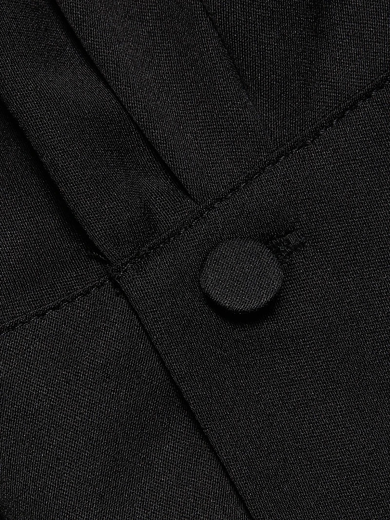 Silk Button-Front Shirt Blouse