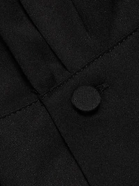 Silk Button-Front Shirt Blouse