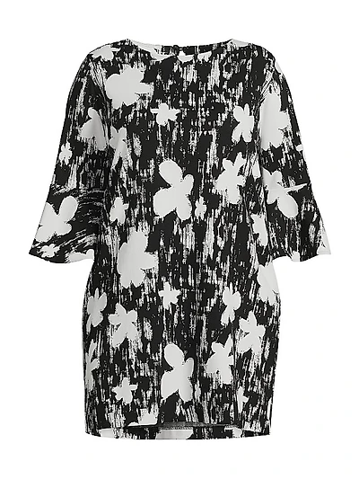 Plus Bella Floral Cotton-Blend Minidress