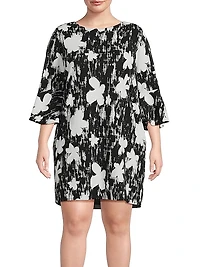 Plus Bella Floral Cotton-Blend Minidress