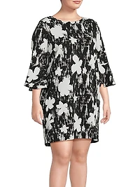 Plus Bella Floral Cotton-Blend Minidress