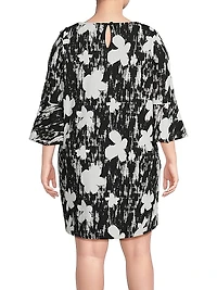 Plus Bella Floral Cotton-Blend Minidress