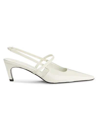 85MM Leather Slingback Pumps