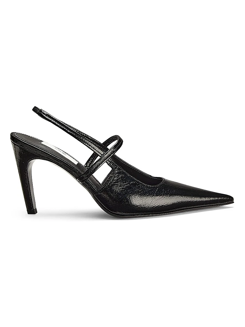 90MM Leather Slingback Pumps