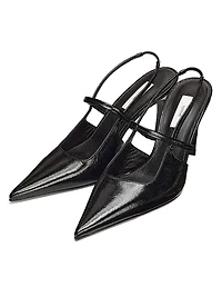 90MM Leather Slingback Pumps