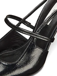 90MM Leather Slingback Pumps