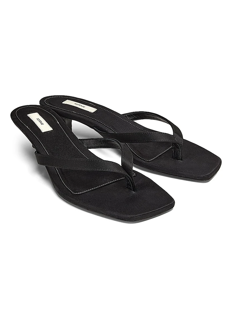 35MM Satin Slip-On Sandals