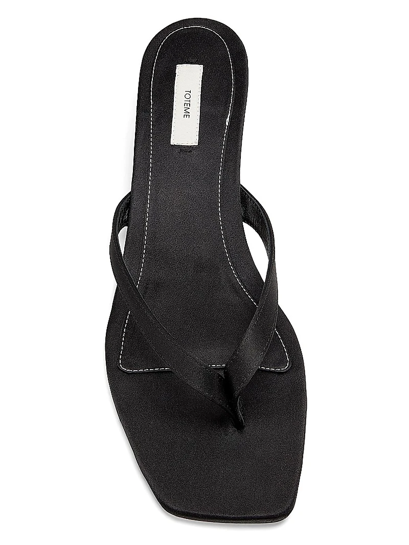 35MM Satin Slip-On Sandals