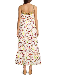 Natasha Floral Cotton Tiered Maxi Dress