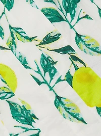 Camillie Leaf-Printed Cotton Midi-Dress