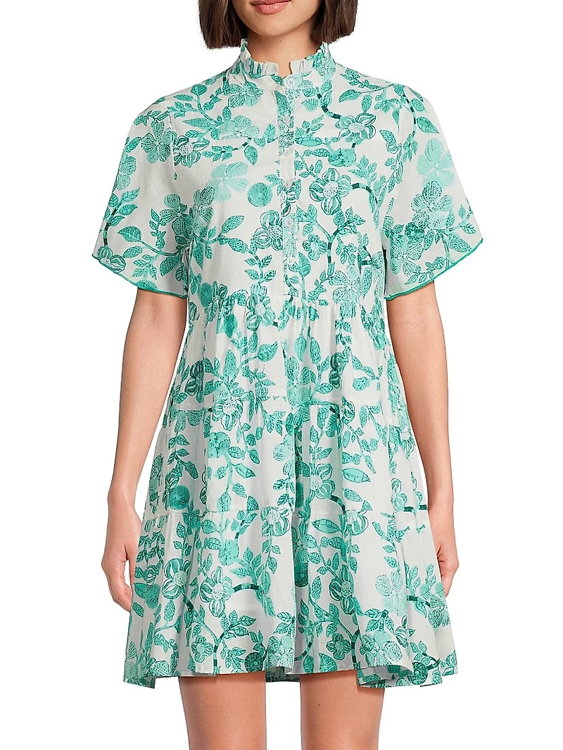 Vibeka Floral Mini Shirtdress