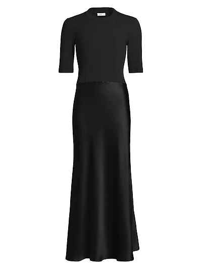 Combo T-Shirt A-Line Midi-Dress