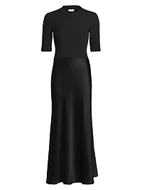 Combo T-Shirt A-Line Midi-Dress
