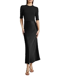 Combo T-Shirt A-Line Midi-Dress