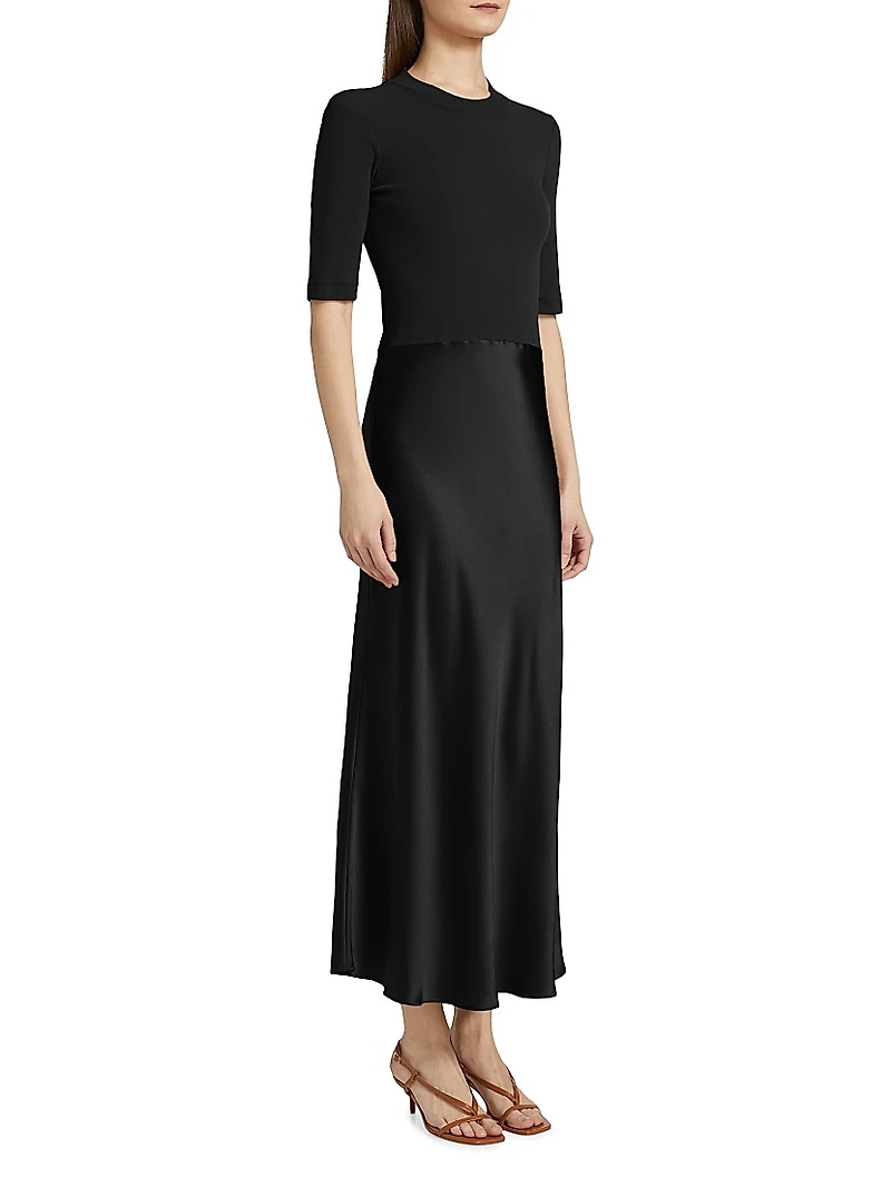 Combo T-Shirt A-Line Midi-Dress