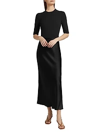 Combo T-Shirt A-Line Midi-Dress