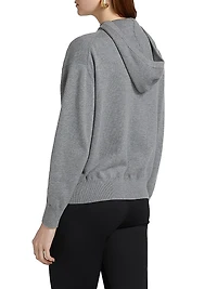 Cotton-Cashmere Double Layer Pullover Hoodie