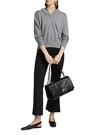 Cotton-Cashmere Double Layer Pullover Hoodie