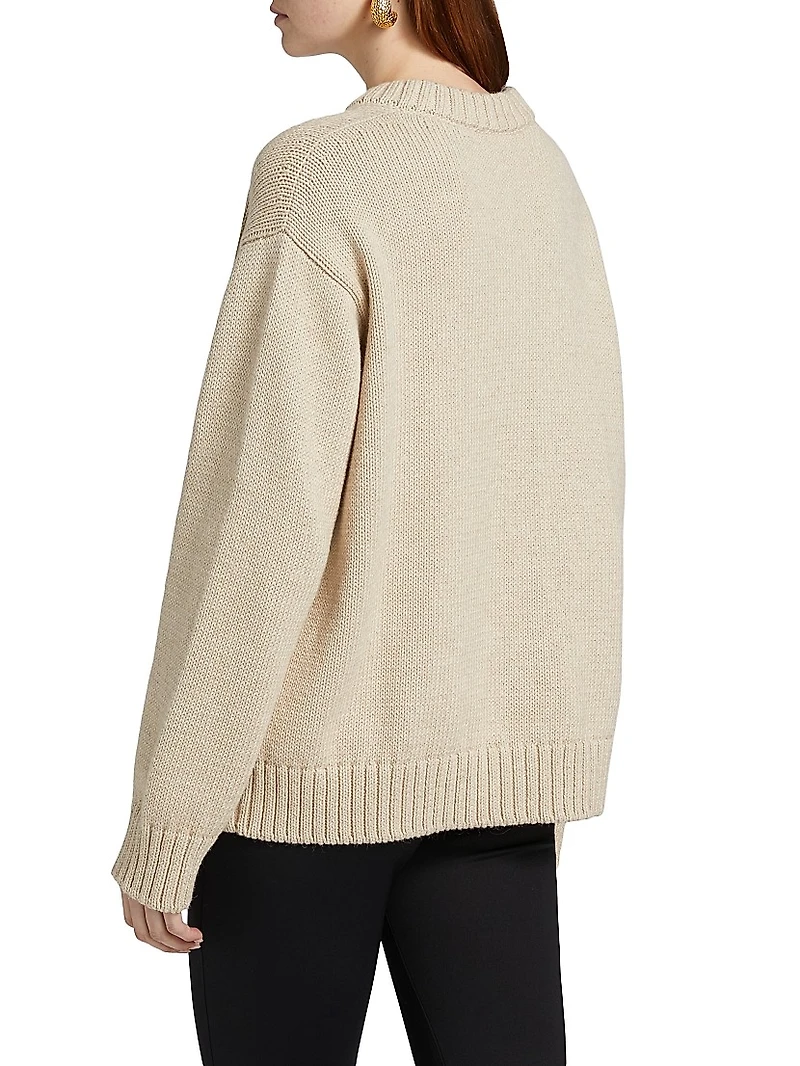 Cotton-Alpaca Knit Tie-Front Cardigan