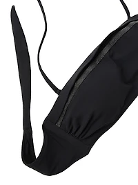 Techno Jersey Bandeau Bikini Top with Monili