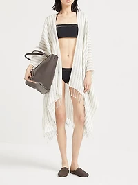 Techno Jersey Bandeau Bikini Top with Monili