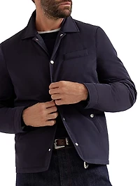 Water Resistant Microfiber Shirt Style Outerwear Jacket