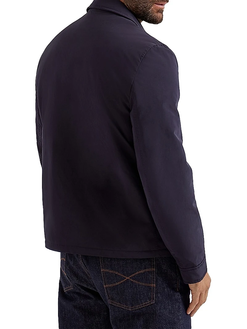 Water Resistant Microfiber Shirt Style Outerwear Jacket