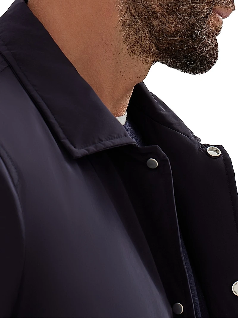 Water Resistant Microfiber Shirt Style Outerwear Jacket