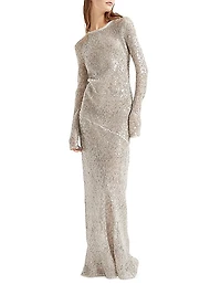 Dazzling Net Embroidery Knit Dress