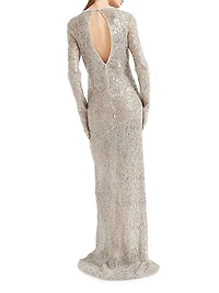 Dazzling Net Embroidery Knit Dress