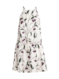 High Summer Cherry Silk Minidress