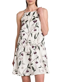 High Summer Cherry Silk Minidress