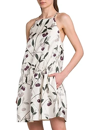 High Summer Cherry Silk Minidress