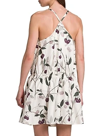 High Summer Cherry Silk Minidress