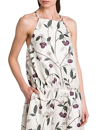 High Summer Cherry Silk Minidress