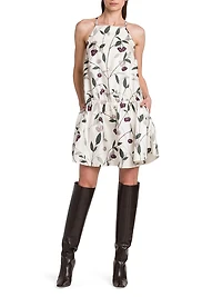 High Summer Cherry Silk Minidress