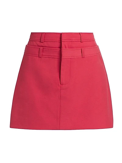 Rodborough Double Waist Miniskirt