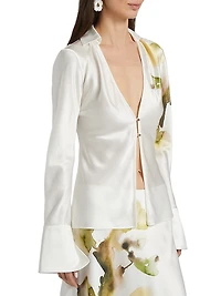 Spunhill Printed Satin Shirt