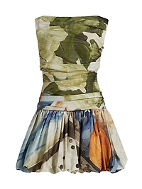 Nershall Floral Draped Minidress