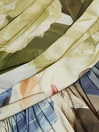 Nershall Floral Draped Minidress