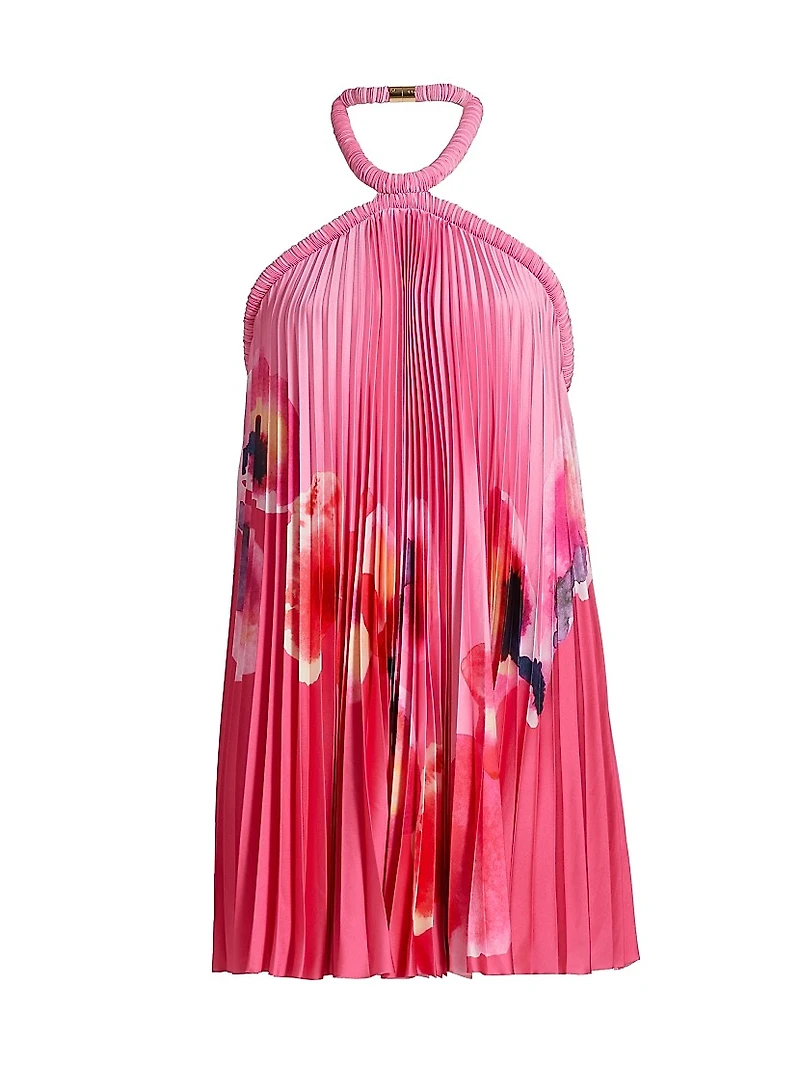 Fixby Floral Pleated Minidress