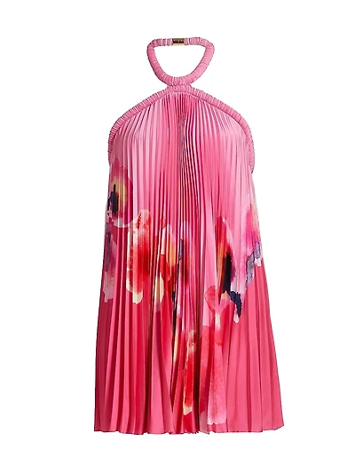 Fixby Floral Pleated Minidress
