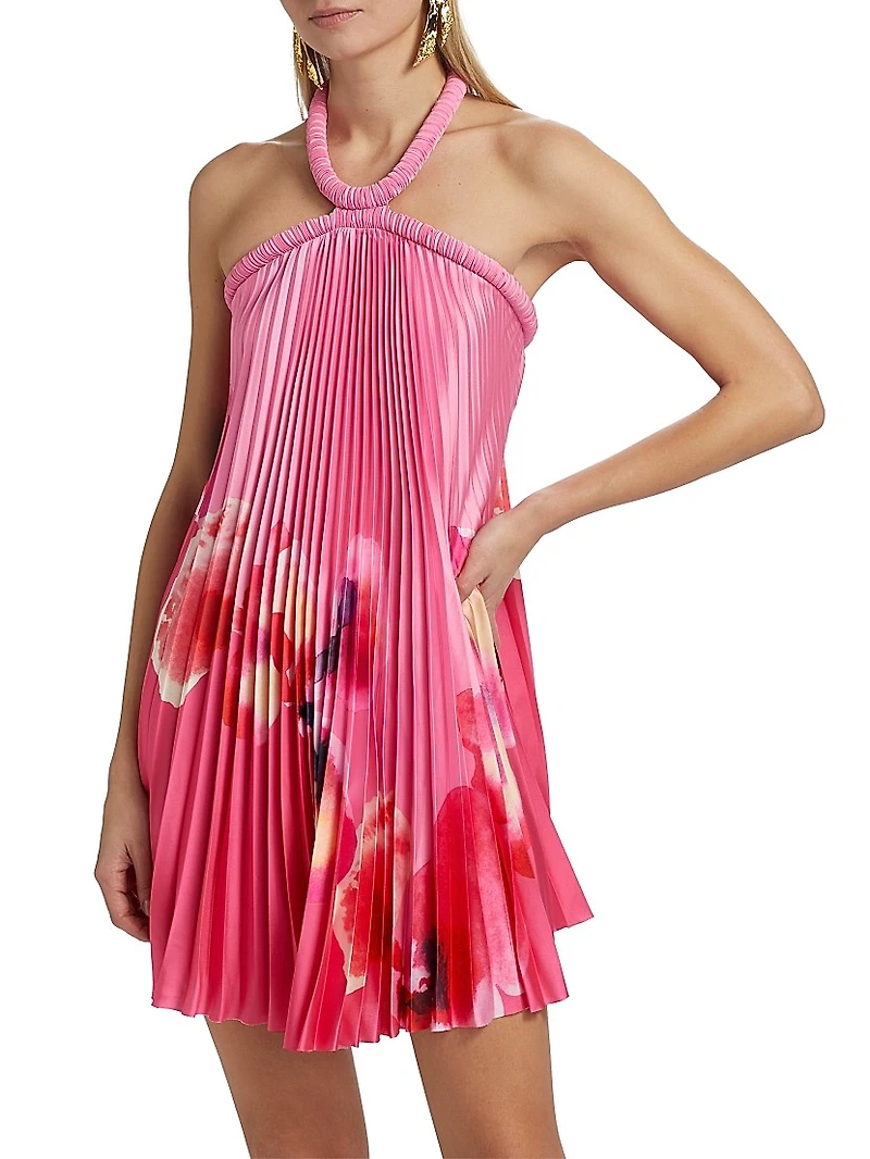 Fixby Floral Pleated Minidress