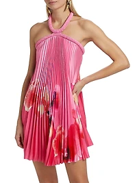 Fixby Floral Pleated Minidress