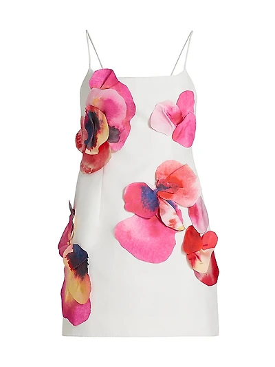 Miltonrise 3D Petal Satin Minidress