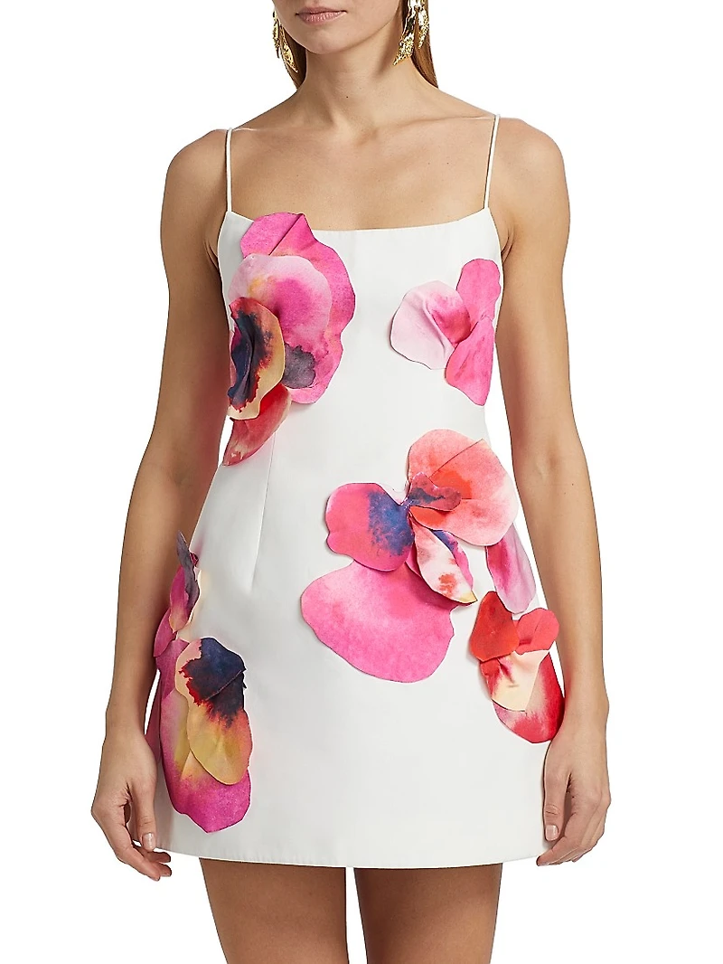 Miltonrise 3D Petal Satin Minidress
