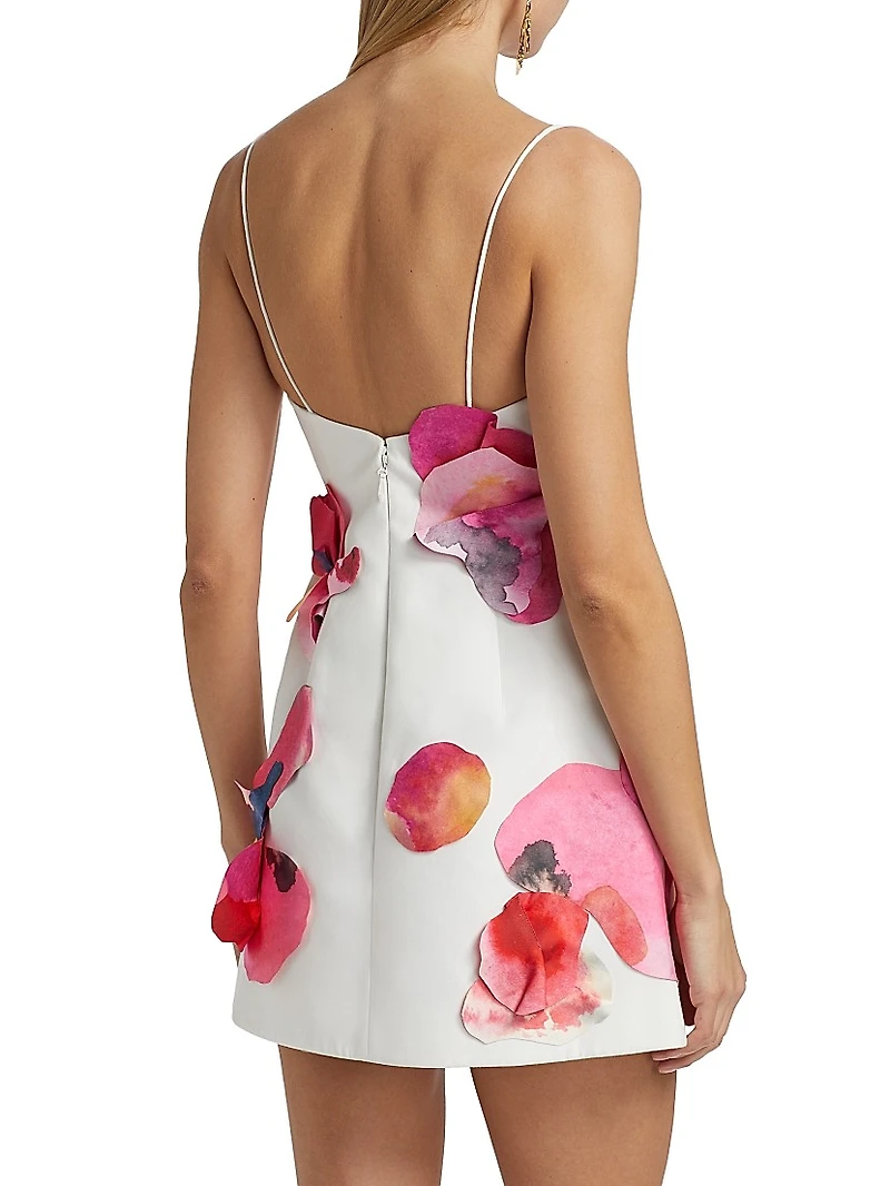 Miltonrise 3D Petal Satin Minidress
