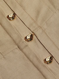 Cinderford Linen-Blend Sleeveless Minidress