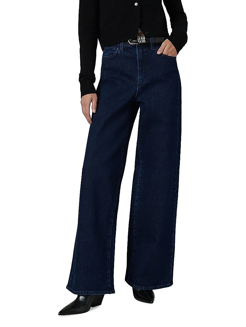 Petite Mia High-Rise Wide-Leg Jeans